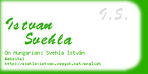 istvan svehla business card